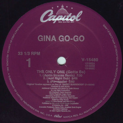 Gina Go-Go : The Only One (Gotta Be) (12", Single)