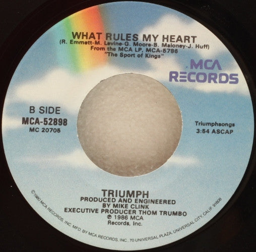 Triumph (2) : Somebody's Out There (7", Single)