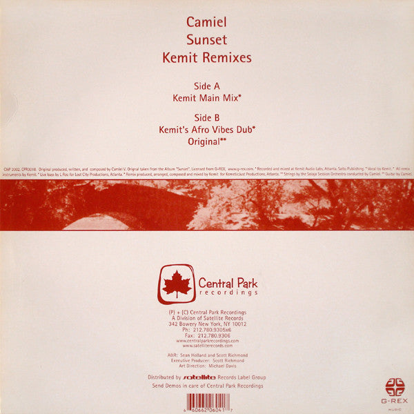 Camiel : Sunset (Kemit Remixes) (12")