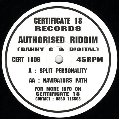 Authorised Riddim : Split Personality / Navigators Path (12")