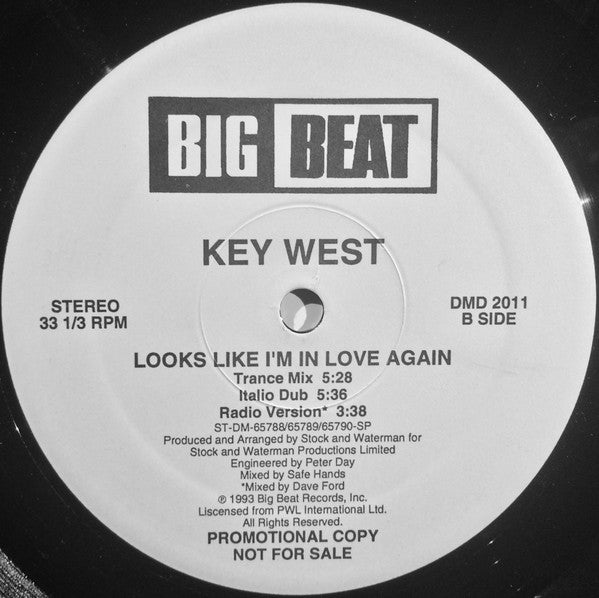 Key West : Looks Like I'm In Love Again (12", Promo)