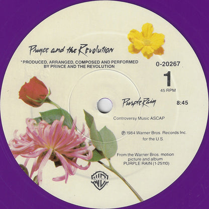 Prince And The Revolution : Purple Rain (12", Maxi, Ltd, Pur)