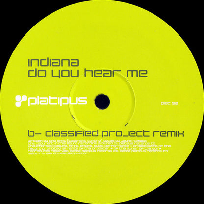 Indiana : Do You Hear Me (12", 1/2)