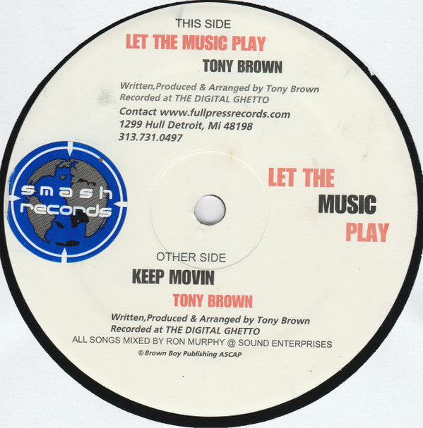 Tony Brown : Let The Music Play (12")