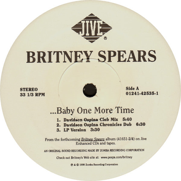 Britney Spears : ...Baby One More Time (12", Single)