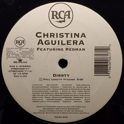 Christina Aguilera Featuring Redman : Dirrty (12")