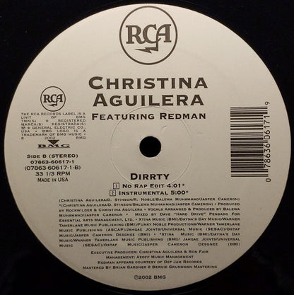 Christina Aguilera Featuring Redman : Dirrty (12")