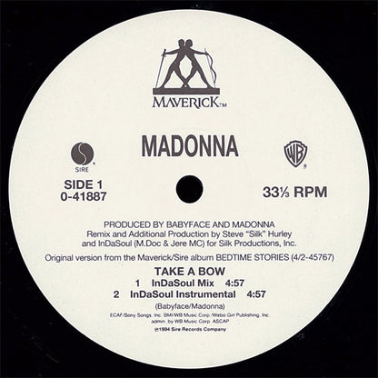 Madonna : Take A Bow (12", Single)