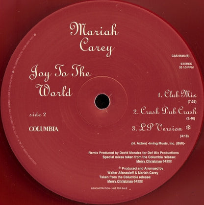 Mariah Carey : Joy To The World (12", Promo, Red)