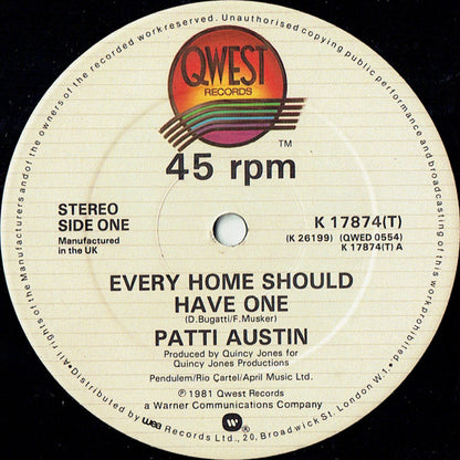 Patti Austin : Every Home Should Have One / The Genie (Re-Mix) (12", Single)