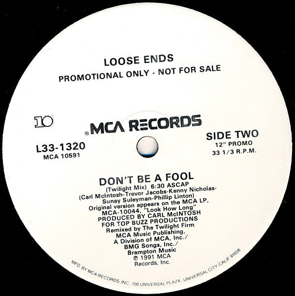 Loose Ends : Don't Be A Fool (12", Promo)