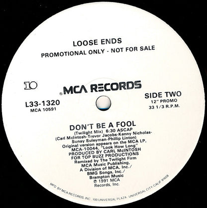 Loose Ends : Don't Be A Fool (12", Promo)
