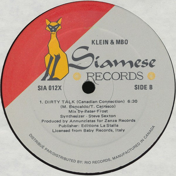 Klein & MBO* : Dirty Talk (12")
