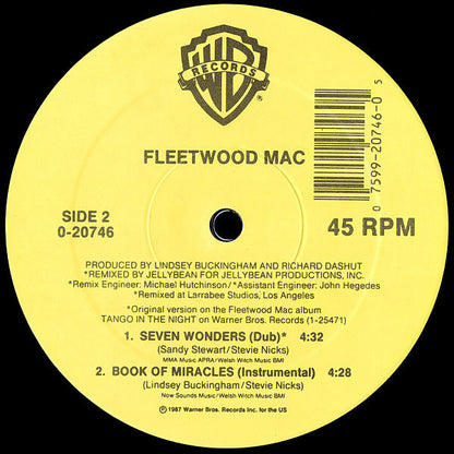 Fleetwood Mac : Seven Wonders (12", Maxi)