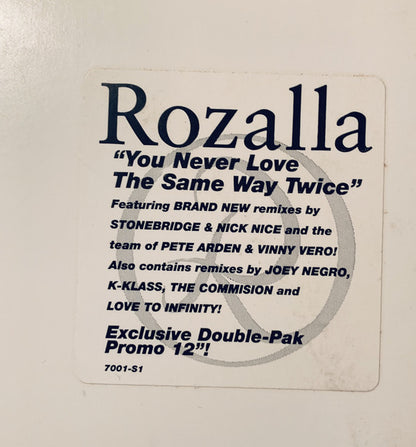 Rozalla : You Never Love The Same Way Twice (2x12", Promo)