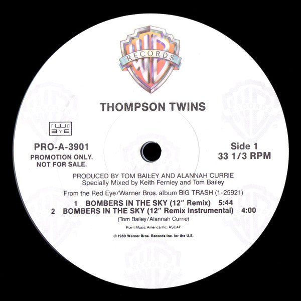 Thompson Twins : Bombers In The Sky (12", Promo)