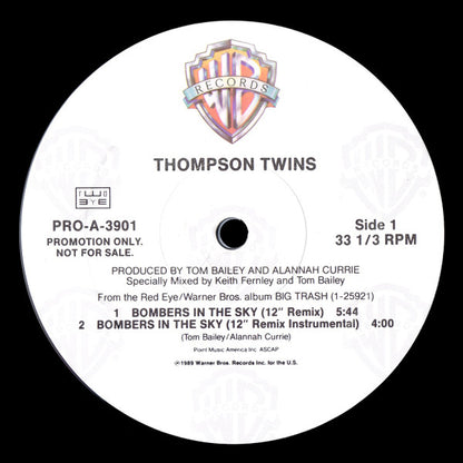 Thompson Twins : Bombers In The Sky (12", Promo)