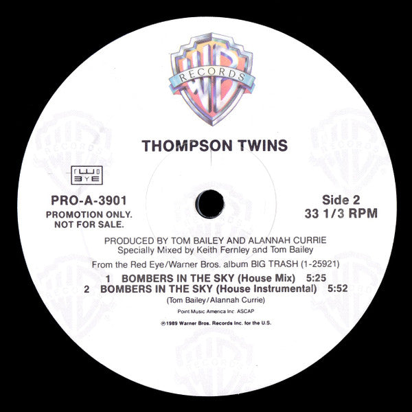 Thompson Twins : Bombers In The Sky (12", Promo)