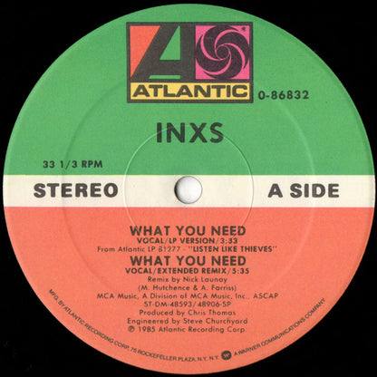 INXS : What You Need (Extended Mix) (12", Single, Spe)
