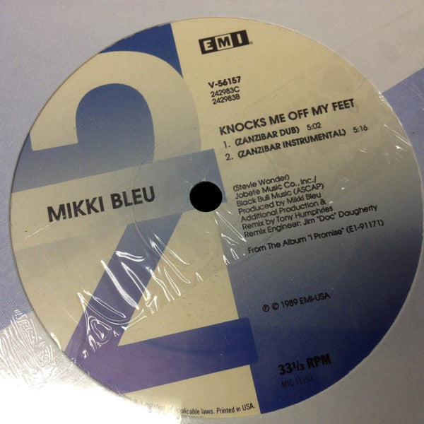 Mikki Bleu : Knocks Me Off My Feet (12")