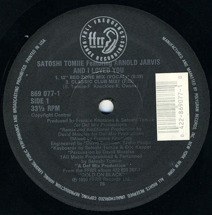 Satoshi Tomiie Featuring Arnold Jarvis : And I Loved You (12")