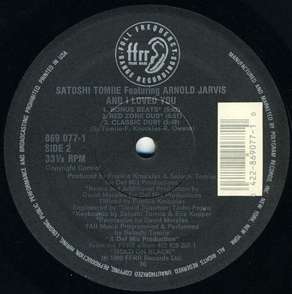 Satoshi Tomiie Featuring Arnold Jarvis : And I Loved You (12")