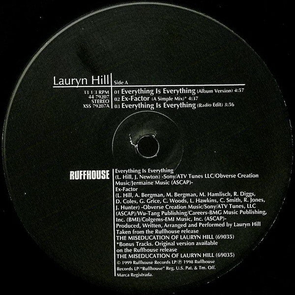 Lauryn Hill : Everything Is Everything (12")