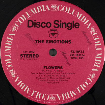 The Emotions : Flowers / I Don't Wanna Lose Your Love (12", Single, Pit)