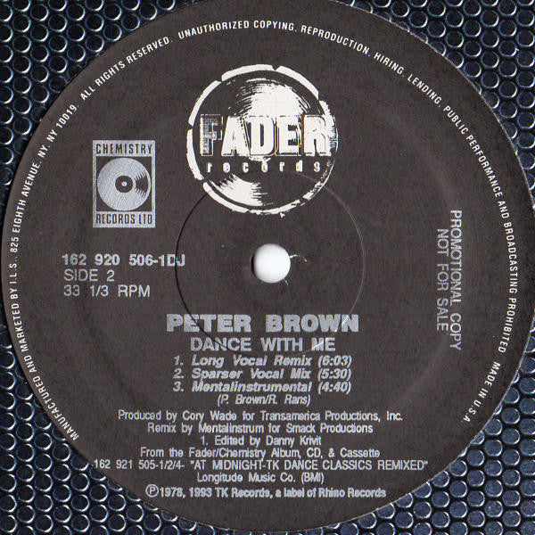 Foxy / Peter Brown (2) : Get Off / Dance With Me (12")