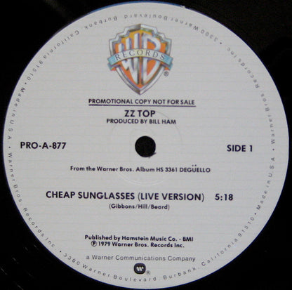ZZ Top : Cheap Sunglasses (12", Promo)