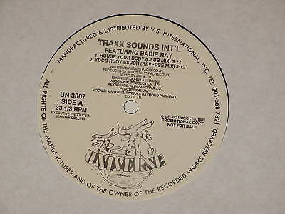 Traxx Sounds Int'l Featuring Babie Ray : House Your Body (12", Promo)
