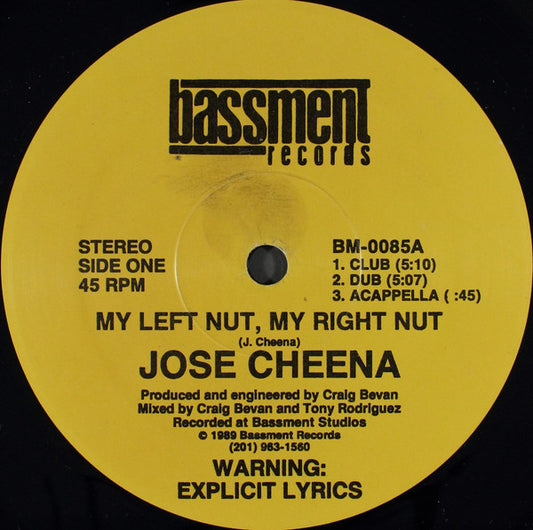 Jose Cheena : My Left Nut, My Right Nut (12")