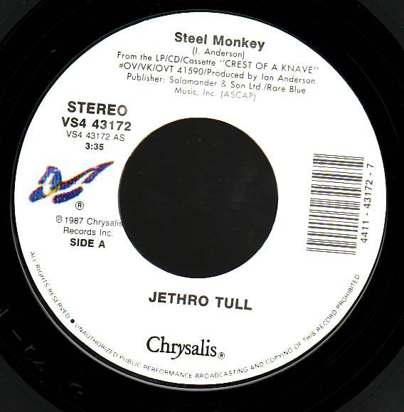 Jethro Tull : Steel Monkey (7", Single)