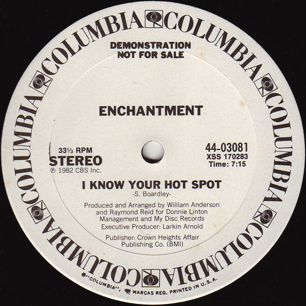 Enchantment : I Know Your Hot Spot (12", Promo)