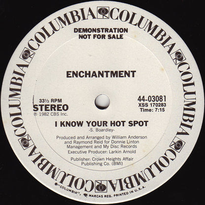 Enchantment : I Know Your Hot Spot (12", Promo)