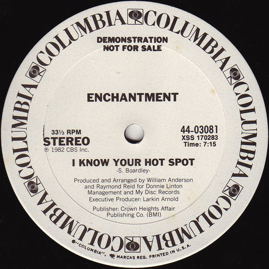 Enchantment : I Know Your Hot Spot (12", Promo)