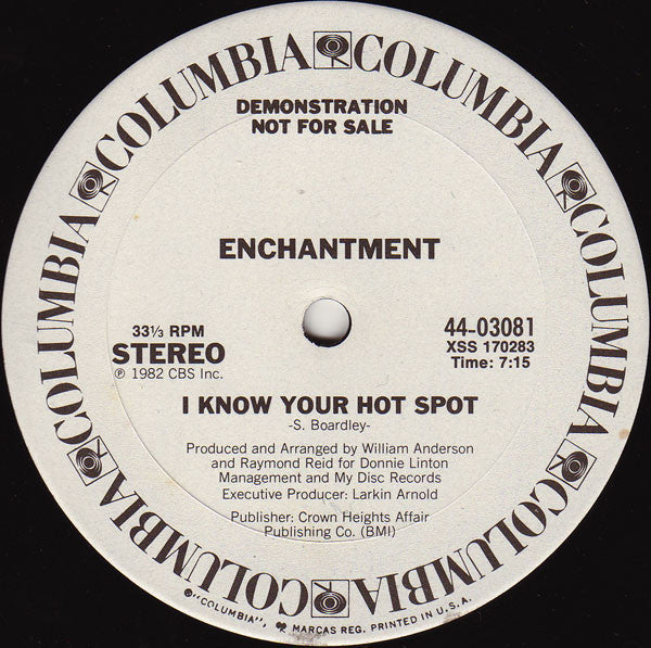 Enchantment : I Know Your Hot Spot (12", Promo)