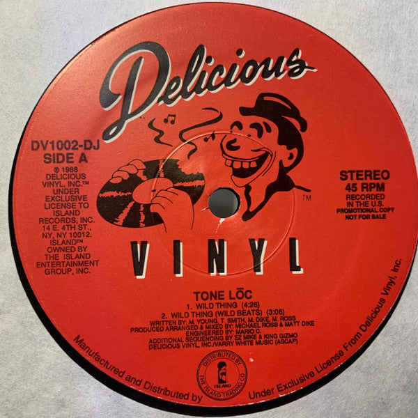 Tone Lōc* : Wild Thing (12", Promo, Gen)