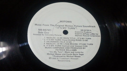 Various : Music From The Original Motion Picture Soundtrack "It's My Turn" (LP, Album, Promo)