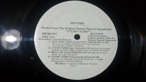 Various : Music From The Original Motion Picture Soundtrack "It's My Turn" (LP, Album, Promo)