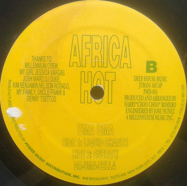 Africa Hot : Uma Uma (12")