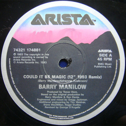 Barry Manilow : Could It Be Magic 1993 (12", Single)