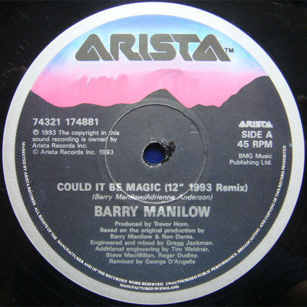 Manilow* : Could It Be Magic 1993 (12", Single)