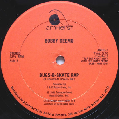 Bobby Deemo* : Party Rap (12", Single)