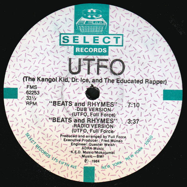 UTFO : Beats And Rhymes (12")