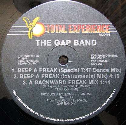 The Gap Band : Beep A Freak (12", Promo)