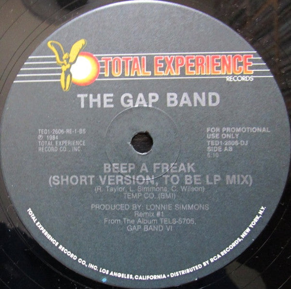The Gap Band : Beep A Freak (12", Promo)