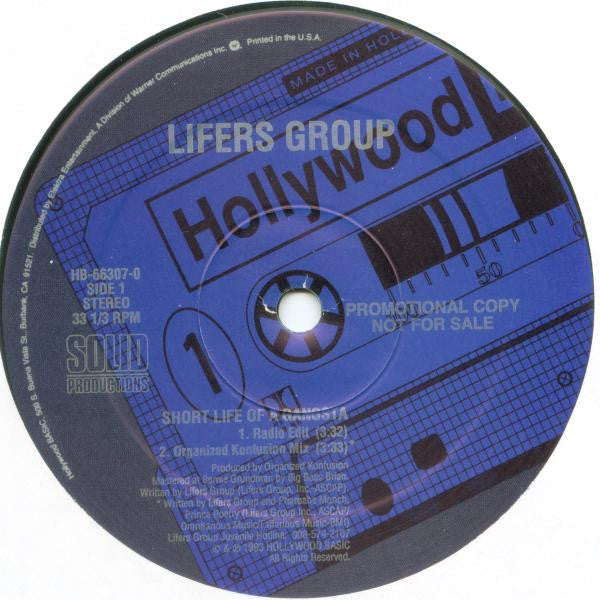 Lifers Group : Short Life Of A Gangsta (12", Promo)