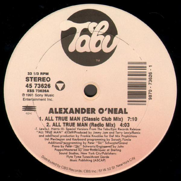 Alexander O'Neal : All True Man (12", Single)