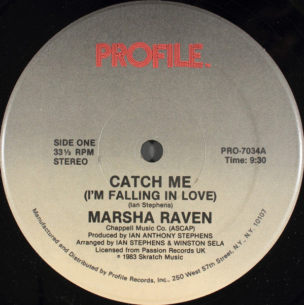 Marsha Raven : Catch Me (I'm Falling In Love) (12", Hau)